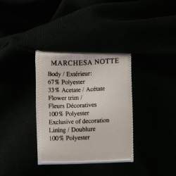 Notte By Marchesa Fuchsia Pink Duchess Satin Floral Applique One Shoulder Gown M