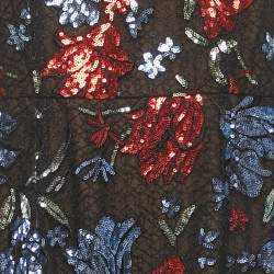 مملوكة مسبقًا Notte By Marchesa Black Sequin Tulle Halter Neck Gown L