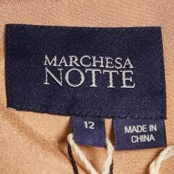 مملوكة مسبقًا Notte By Marchesa Black Sequin Tulle Halter Neck Gown L