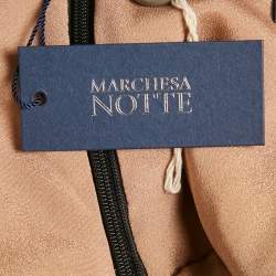 مملوكة مسبقًا Notte By Marchesa Black Sequin Tulle Halter Neck Gown L