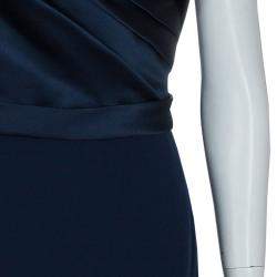 مملوكة مسبقًا Notte By Marchesa Navy Blue Strapless Satin and Silk Dress L