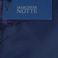مملوكة مسبقًا Notte By Marchesa Navy Blue Strapless Satin and Silk Dress L