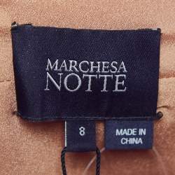 مملوكة مسبقًا Notte By Marchesa Pink Tulle Ruffle Detailed Sleeveless Gown M