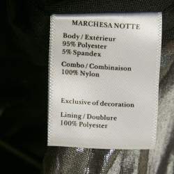 Notte By Marchesa Silver Lamé Jersey Off-Shoulder Corset Maxi Dress M