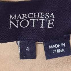 Pre Owned Notte By Marchesa Black Mesh Embellished Maxi Dress S