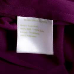 Notte By Marchesa Magenta Embellished Chiffon Draped Grecian Gown S
