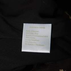 Pre Owned Notte by Marchesa Black Silk Lurex Floral Embroidered Evening Gown S