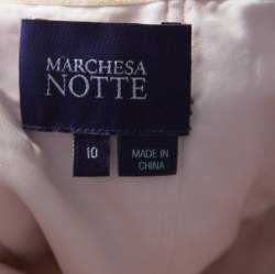 Notte By Marches Black Floral Embroidered Tulle Sequined Strapless Gown L