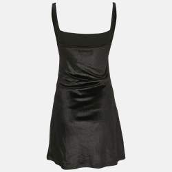 Pre Owned Oceanus Swimwear Black Velvet Embellished Mini Dress S