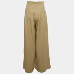 Pre Owned Oddmuse Dry Sage Gabardine Mix Cinched High Waist Trousers XS