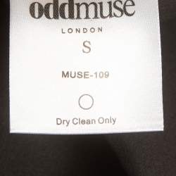 Pre Owned Oddmuse Black Satin Sleeveless Mini Dress S 