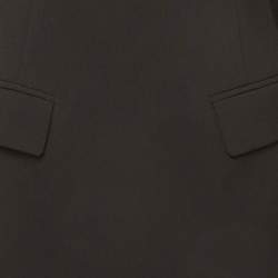 Pre Owned Oddmuse Black Crepe Long Sleeve Fitted Mini Dress M 