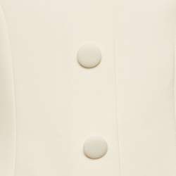 Pre Owned Oddmuse White Crepe Button Detail Structured Mini Dress M
