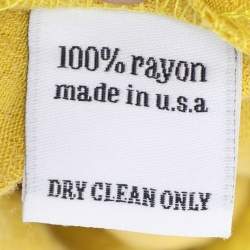 مملوكة مسبقًا تنورة ماكسي أوديلاين ويسلونيا جاكار أصفر مقاس صغير