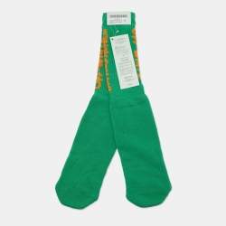 مملوكة مسبقًا Off-White Green Bubble Front Cotton Socks One Size 