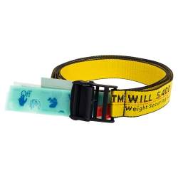 Off-White Yellow-Black Nylon Classic Industrial Belt 200CM