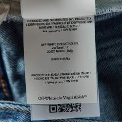 Off-White Blue Denim Flared Jeans S/Waist 31"