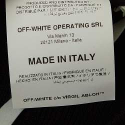 Off-White Black Rib Knit Logo Strap Fitted Short Dress M