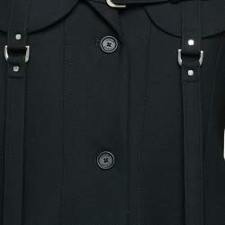 Off-White Black Wool Blend Cargo Round Pocket Detail Jacket M