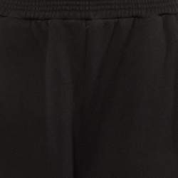 Pre Owned Off-White Black Woman Print Cotton Wide Leg Trousers S