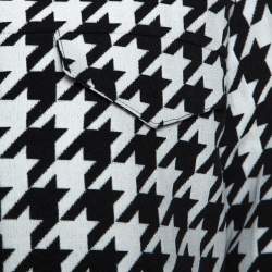Off-White Monochrome Wool Blend Houndstooth Jacket M