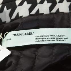 Off-White Monochrome Wool Blend Houndstooth Jacket M