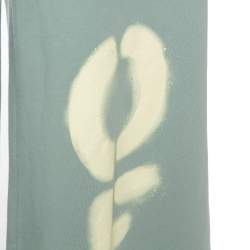 Off-White Sage Green Off Print Cotton Wide Leg Sweatpants L