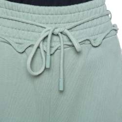 Off-White Sage Green Off Print Cotton Wide Leg Sweatpants L