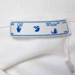 Pre Owned Off-White White Cotton Knot Detail Sweatshirt M