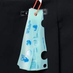 Pre Owned Off-White Black Crepe Skirt Panel Tailored Trousers L