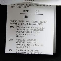 Pre Owned Off-White Black Crepe Skirt Panel Tailored Trousers L