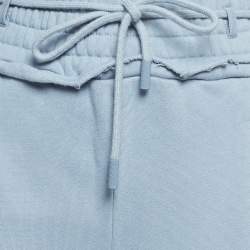 Pre Owned Off-White Blue Cotton Wide Leg Sweatpants XXS