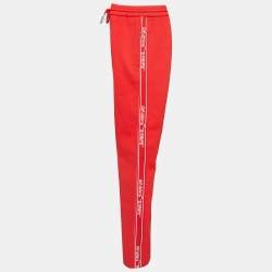 Off-White Red Jersey Logo Tape Track Pants XXS