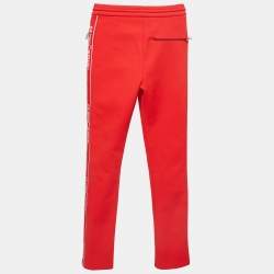 Off-White Red Jersey Logo Tape Track Pants XXS