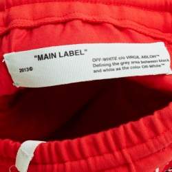 Off-White Red Jersey Logo Tape Track Pants XXS