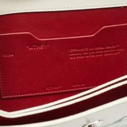 Off-White White Leather Graffiti 2.8 Jitney Top Handle Bag