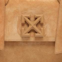 Pre Owned Off-White 1.4 Jitney Beige Suede Shoulder Bag