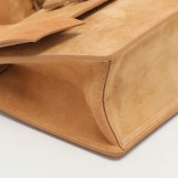 Pre Owned Off-White 1.4 Jitney Beige Suede Shoulder Bag