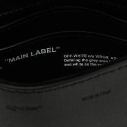 Pre Owned Off-White Black/White Leather Baby Binder Clip Crossbody Bag