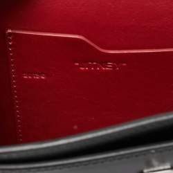 Pre Owned Off-White Black Leather Jitney "Cash Inside" Graffiti Top Handle Bag