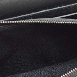 Off-White Black/White Diagonal Print Leather Binder Clip Wallet on Chain