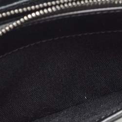 Off-White Black/White Diagonal Print Leather Binder Clip Wallet on Chain