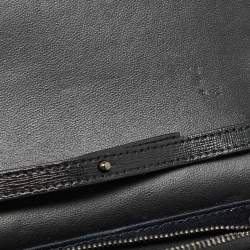Off-White Black/White Diagonal Print Leather Binder Clip Wallet on Chain