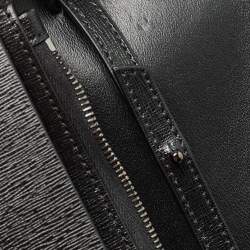 Off-White Black/White Diagonal Print Leather Binder Clip Wallet on Chain