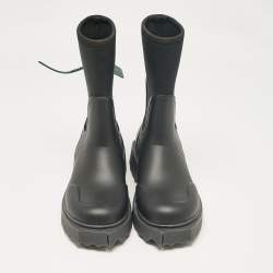 Off-White Black Neoprene and Rubber Ankle Length Boots Size 35