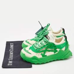 Pre Owned حذاء رياضي أوف-وايت أودسي 1000 جلد وشبك متعدد الألوان مقاس 38