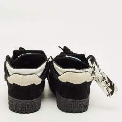 مملوكة مسبقًا Off-White Floating Arrow Size 36 Black Fabric and Suede Lace Up Sneakers