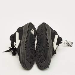 مملوكة مسبقًا Off-White Floating Arrow Size 36 Black Fabric and Suede Lace Up Sneakers