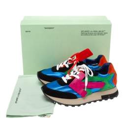 Off-White Multicolor Fabric And Suede Leather Arrow Running Low Top Sneakers Size 38