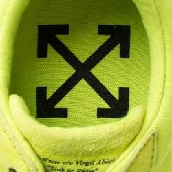 Pre Owned Off White Vulcanized Yellow Suede Leather And Canvas Low Top Sneakers Size 36